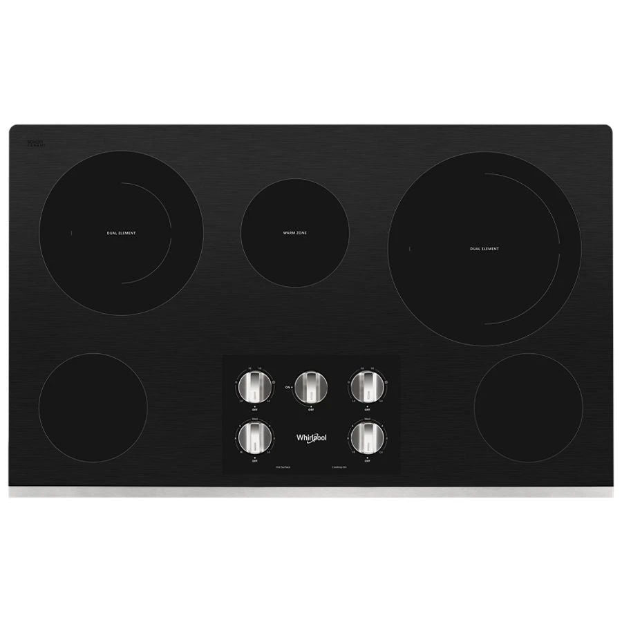 36" Electric Ceramic Glass Cooktop With Two Dual Radiant Elements