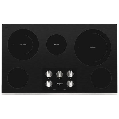 36" Electric Ceramic Glass Cooktop With Two Dual Radiant Elements
