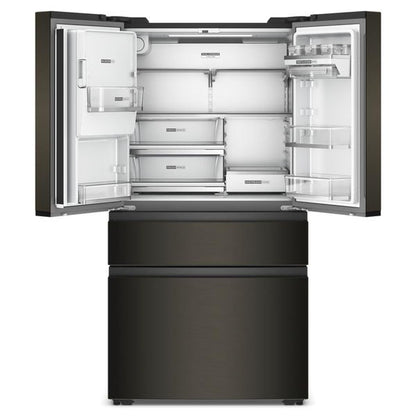 36" Wide True Counter Depth 4-Door French Door Refrigerator, Dual Ice Makers, 22 Cu. Ft. - Black Stainless Finish