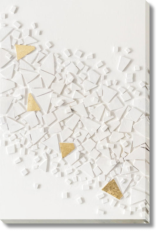 Ivory Prism Cascade - 32" x 47" Framed Wall Art