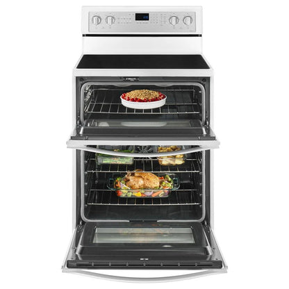 6.7 Cubic Feet Electric Double Oven Range With True Convection - White Ice