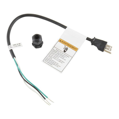 1.7' Dishwasher Power Cord 3 Wire 15 Amp Straight Plug