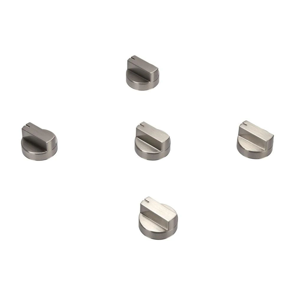 Jennair Pro-Style Gas Cooktop Knobs With High-Gloss Textured Outer Ring (Set Of 5), For Models Jgc1536Bs And Jgc1530Bs - Stainless Steel