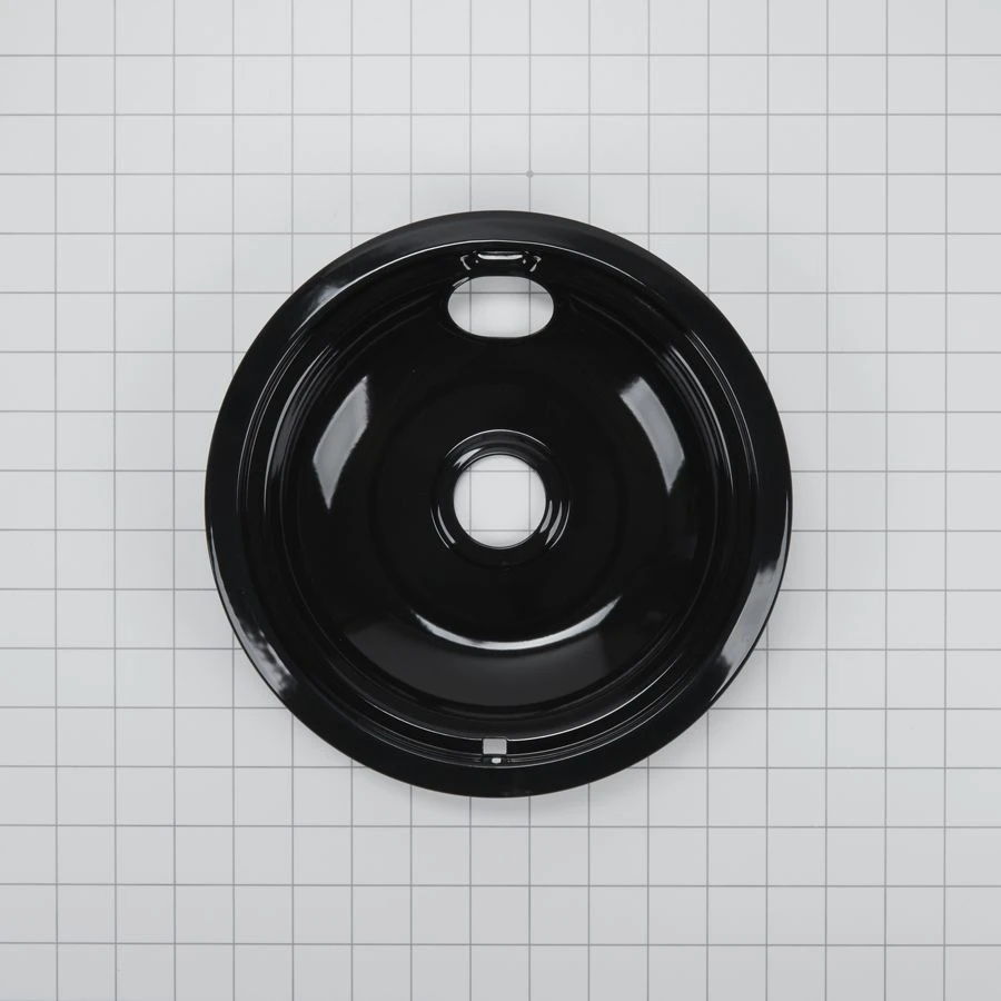 Range Electric/Cooktop 8" Round Drip Bowl (Single-Pack) - Black For Non-Hinged, 2-Wire Plug Cooking Elements - Black