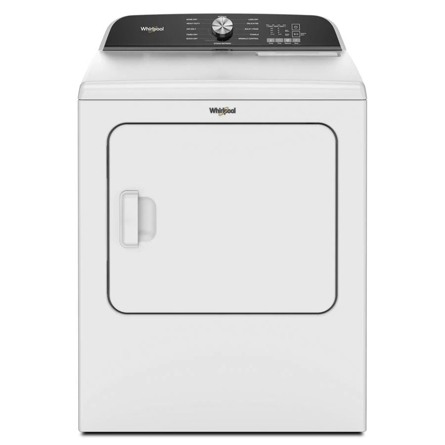 7.0 Cubic Feet Top Load Electric Dryer With Moisture Sensor - White
