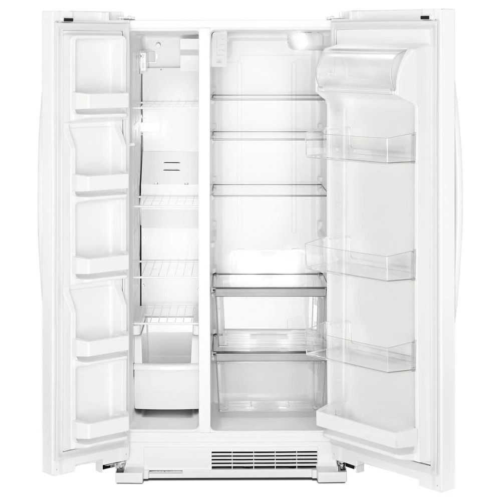 33" Wide Side-By-Side Refrigerator, 22 Cubic Feet - White