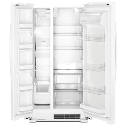 33" Wide Side-By-Side Refrigerator, 22 Cubic Feet - White