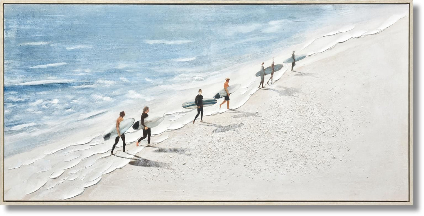 Surf Parade Serenity - 28" x 55" Framed Wall Art