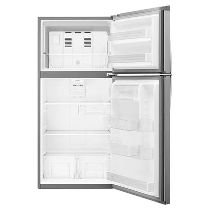 30" Wide Top Freezer Refrigerator, 19 Cubic Feet - Monochromatic Stainless Steel
