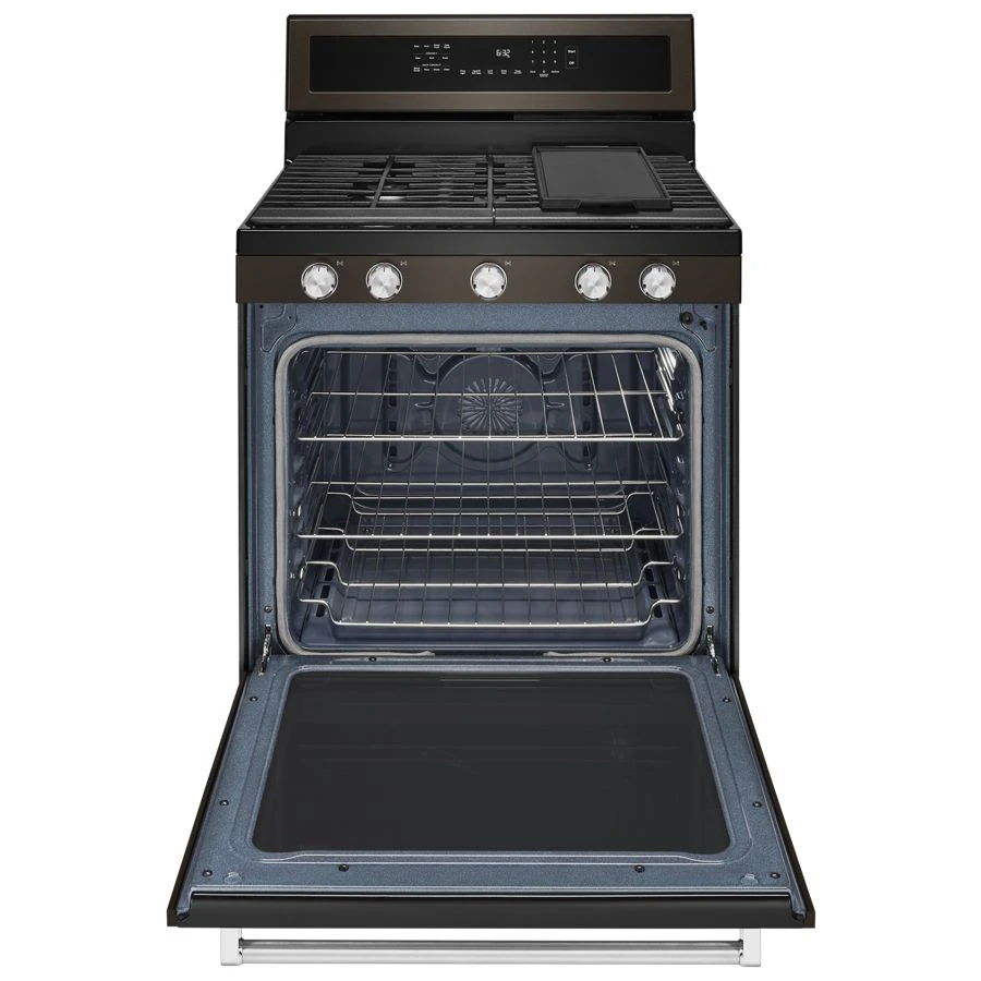 30" 5-Burner Gas Convection Range - Black Stainless Steel With PrintShield Finish