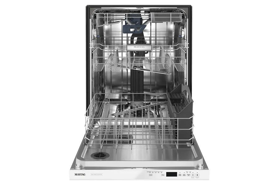 Front Control Dishwasher With Third Level Rack And Dual Power Filtration - White