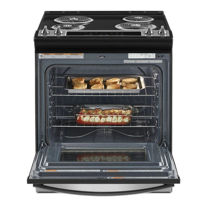 4.8 Cubic Feet Electric Range With Frozen Bake Technology - Stainless Steel / Black
