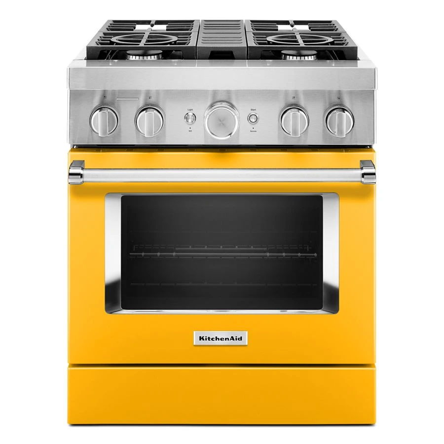 30'' Smart Commercial-Style Dual Fuel Range With 4 Burners - Yellow Pepper