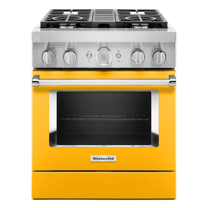 30'' Smart Commercial-Style Dual Fuel Range With 4 Burners - Yellow Pepper