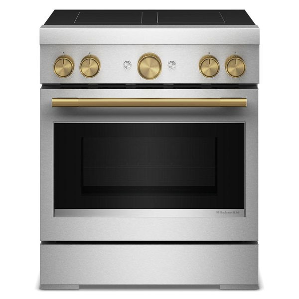 30" 4-Element Induction Freestanding Commercial-Style Range With Air Fry - Stainless Steel