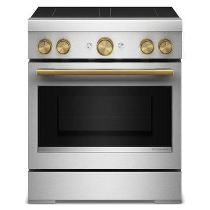 30" 4-Element Induction Freestanding Commercial-Style Range With Air Fry - Stainless Steel