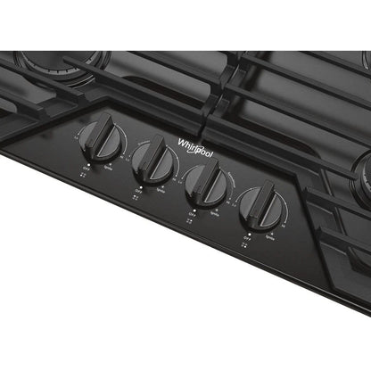 30" Gas Cooktop With Ez-2-Lift Hinged Cast-Iron Grates - Black Stainless