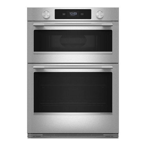 30" Smart Electric Combo Wall Oven With Assisted Cooking Modes, Backlit Knobs - Printshield Finish