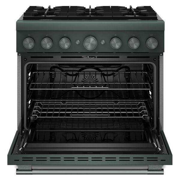36" 6 Burner Commercial-Style Dual Fuel Range With No Preheat Air Fry Mode - Juniper