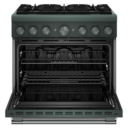 36" 6 Burner Commercial-Style Dual Fuel Range With No Preheat Air Fry Mode - Juniper