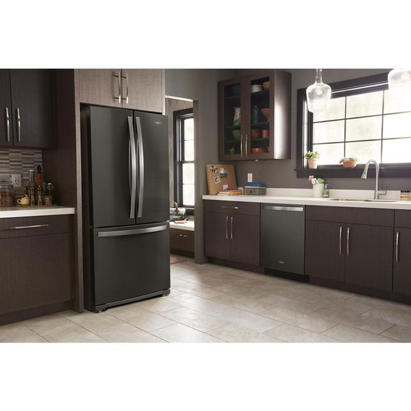 30" Wide French Door Refrigerator, 20 Cu. Ft. - Black Stainless