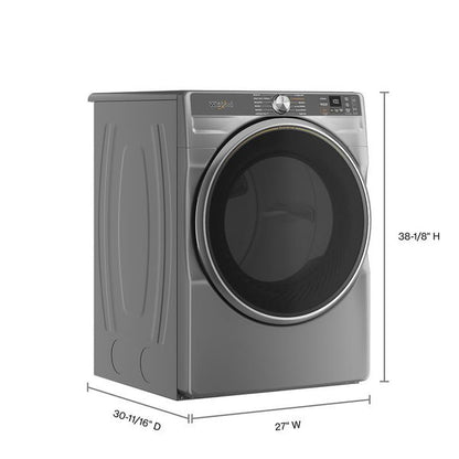 7.4 Cu. Ft. Smart Front Load Energy Star Electric Dryer With Steam Capabilities - Radiant Silver