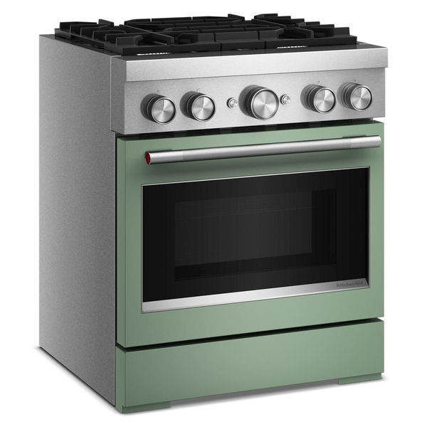 30" 4 Burner Commercial-Style Dual Fuel Range With No Preheat Air Fry Mode - Cardamom