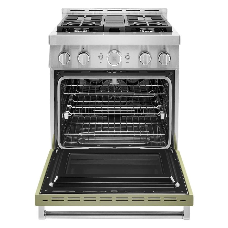 30'' Smart Commercial-Style Gas Range With 4 Burners - Avocado Cream