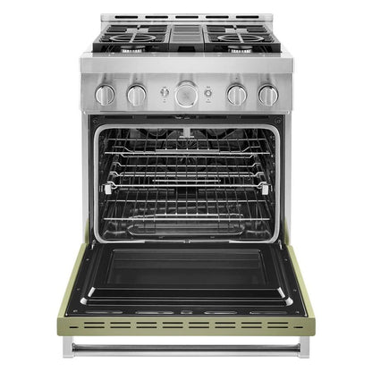 30'' Smart Commercial-Style Gas Range With 4 Burners - Avocado Cream