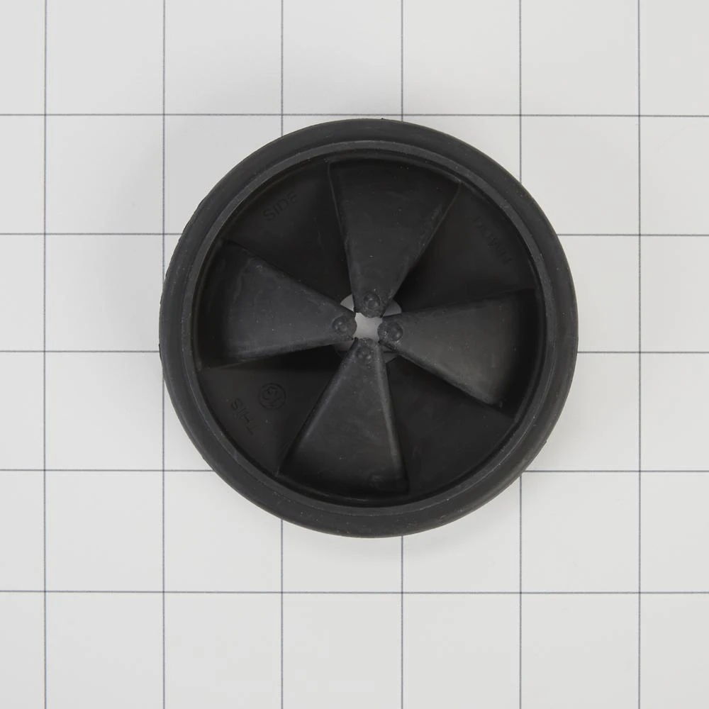 Disposer Splash Guard With Flexible Rubber Sink Baffle (3 1/2" D) - Black