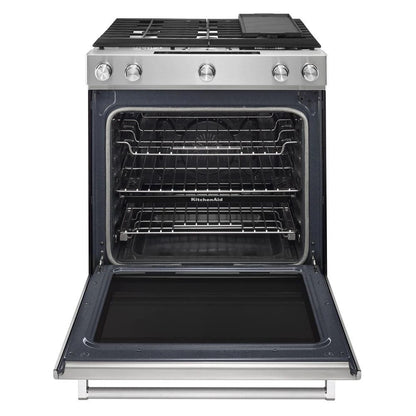 30" 5-Burner Dual Fuel Convection Slide-In Range With Baking Drawer