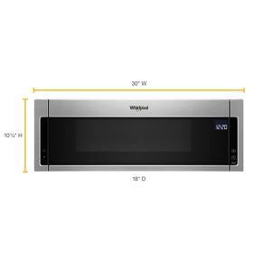 1.1 Cubic Feet Low Profile Microwave Hood Combination - Fingerprint Resistant Stainless Steel