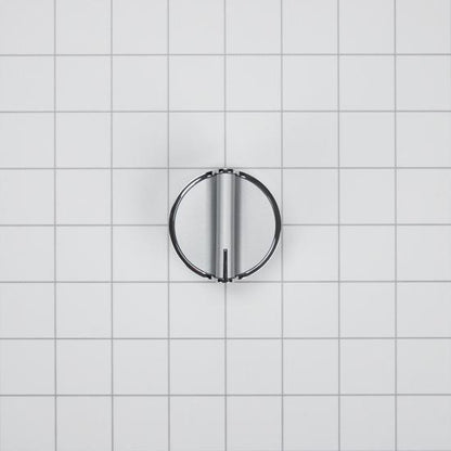 Range Surface 1 7/8" D Round, Blade-Style Burner Control Knob With 1/2" Spindle - Stainless Steel