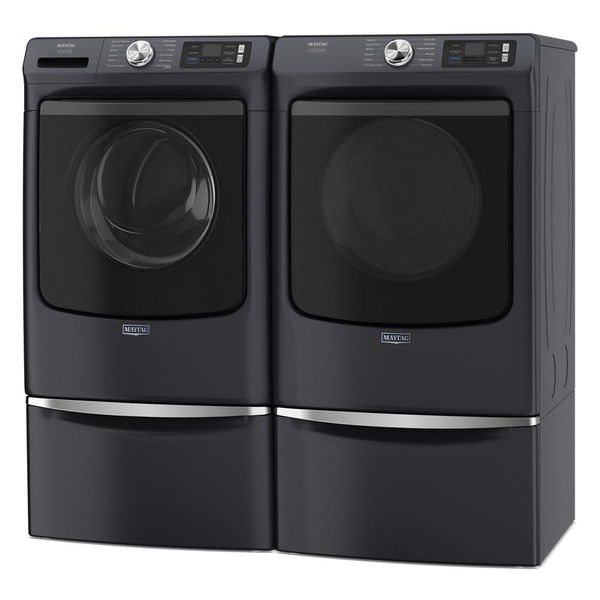 15.5" Pedestal For Front Load Washer And Dryer With Storage - Midnight Steel