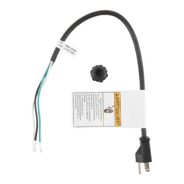 1.7' Dishwasher Power Cord 3 Wire 15 Amp Straight Plug