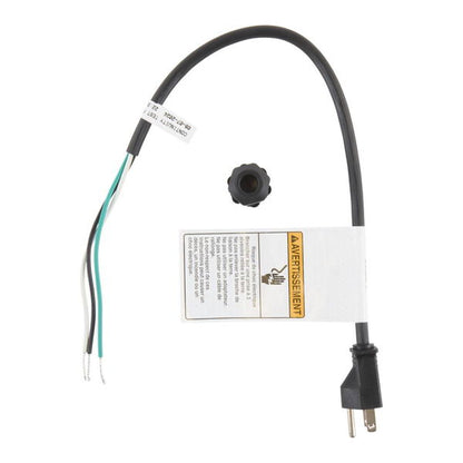 1.7' Dishwasher Power Cord 3 Wire 15 Amp Straight Plug