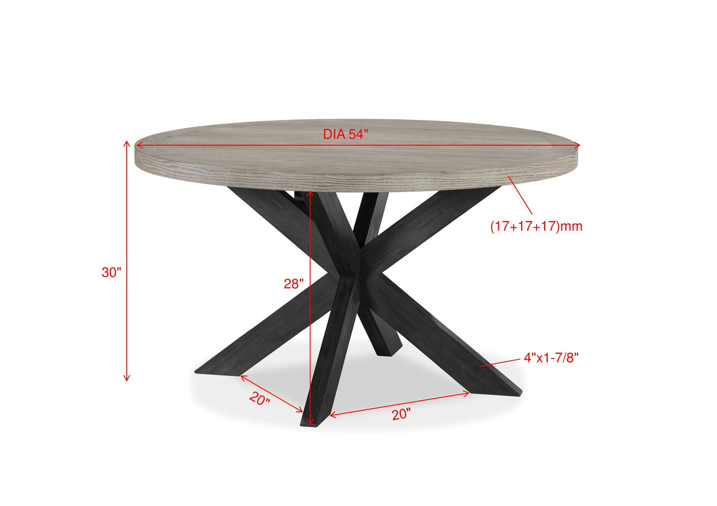 Stevens - 5 Piece Dining Room Set - Charcoal / Gray