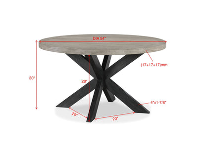 Stevens - 5 Piece Dining Room Set - Charcoal / Gray