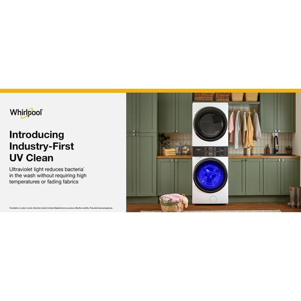 Smart Energy Star Front Load Laundry Tower With Uv Clean Technology & Freshflowtm Vent System 4.5 Cu. Ft. Washer & 7.4 Cu. Ft. Gas Dryer - White