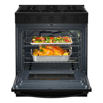 30" Gas Smart Range With Air Cooking Technology - Black