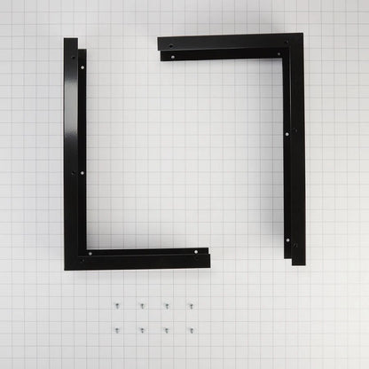 3" X 17 1/4" X 11" Microwave Side Panel Kit With (2) Black Filler Panels, Mounting Hardware, And Instructions - Black