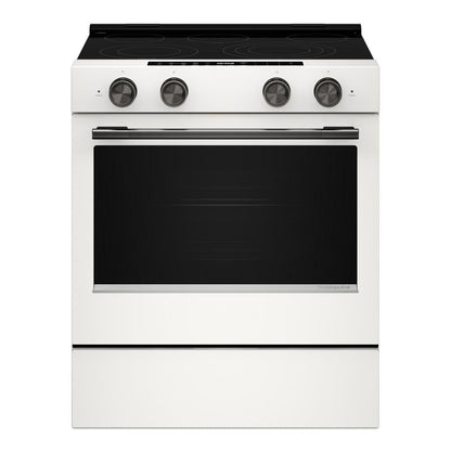 5.3 Cu. Ft. Smart Slide-In Electric Range With Two Even-Heat Hyper Elements And Convection Cooking Modes - Porcelain White