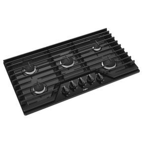 36" Gas Cooktop With EZ-2-Lift Hinged Cast-Iron Grates, Fifth Burner