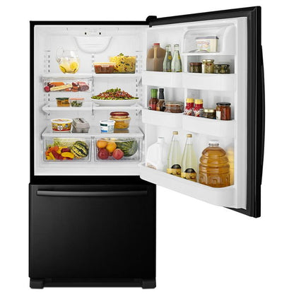 33" Wide Bottom-Freezer Refrigerator With Easyfreezer Pull-Out Drawer, 22 Cu. Ft. Capacity - Black-On-Black