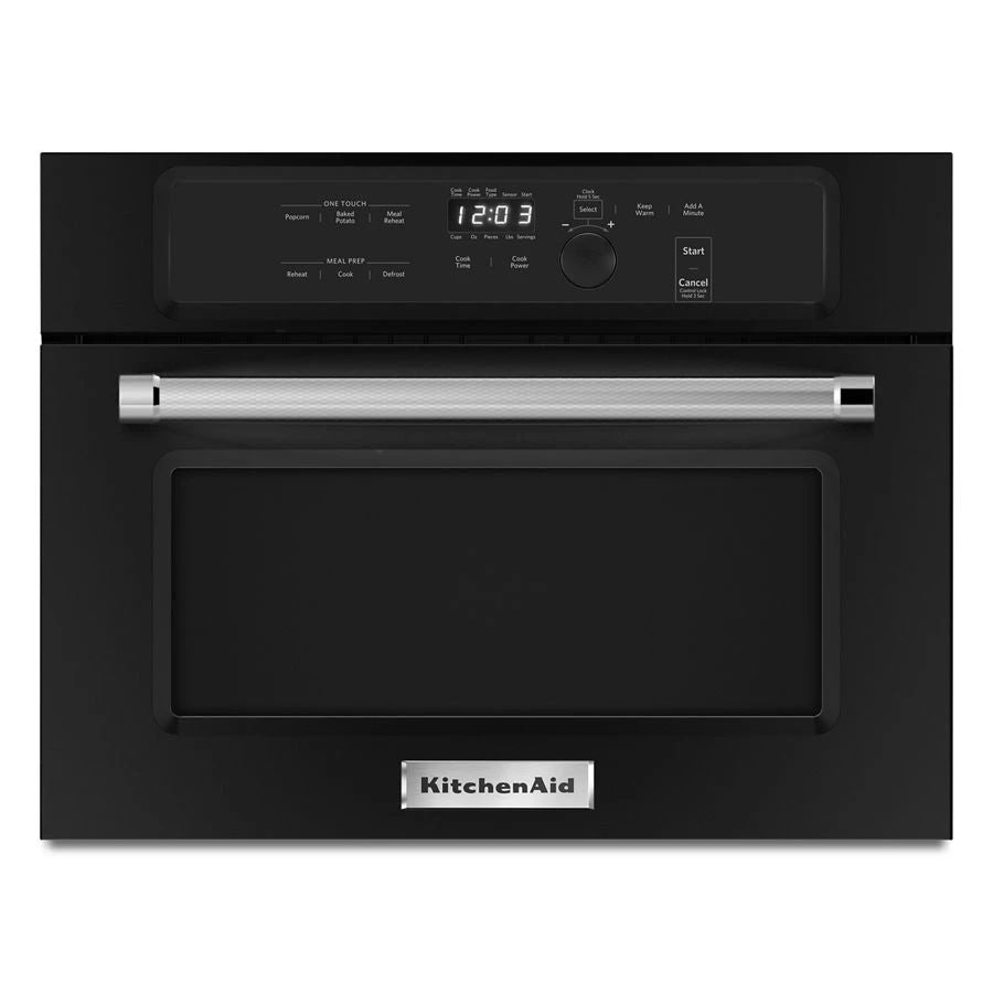 24" Built In Microwave Oven With 1000 Watt Cooking - Black