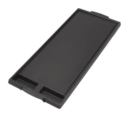 Range Griddle, 2-Divided Grease Wells And Recessed Drain Channels (1" H X 7 3/4" W X 19 3/4" D) - Black With Non-Stick Surface Cast Aluminum