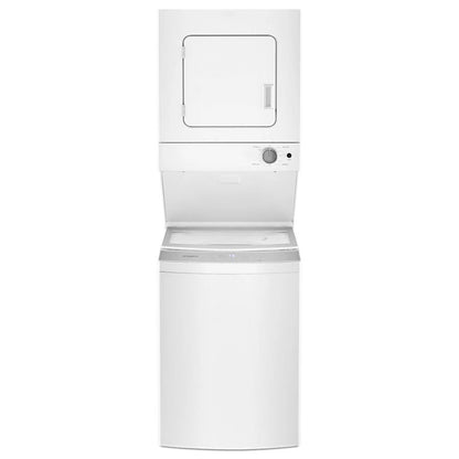 1.6 Cu.Ft Electric Stacked Laundry Center 6 Wash Cycles And Autodry - White