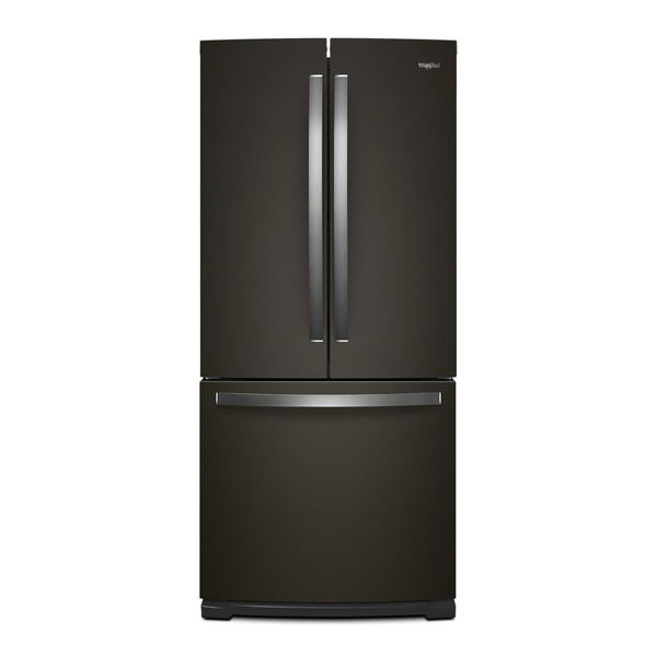 30" Wide French Door Refrigerator, 20 Cu. Ft. - Black Stainless