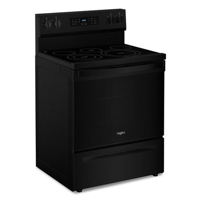 30" Energy Star Electric Range With Air Cooking Technology, No Preheat Air Fry And Air Baking And Self Clean - Black