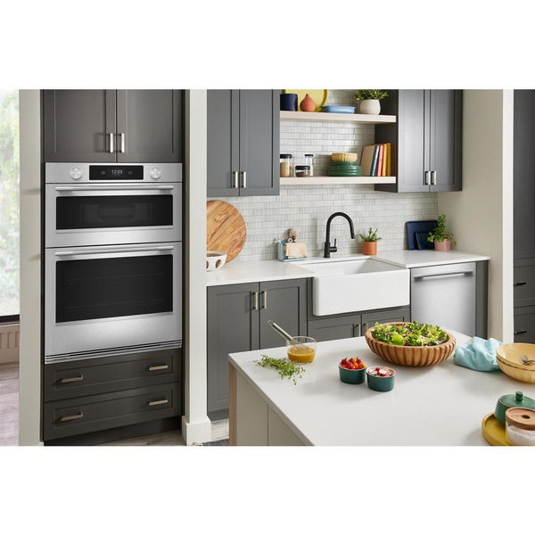 30" Smart Electric Combo Wall Oven With Assisted Cooking Modes, Backlit Knobs - Printshield Finish